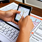 **

> Focused student intensely studying real estate materials with custom-made mind maps and summaries spread across a desk, highlighting key concepts. Pomodoro timer visible in the corner of the screen.

**