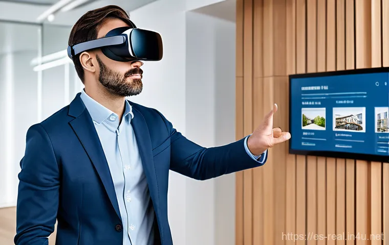 공인중개사와 지역 부동산 정책 변화 연구 - **Prompt:** A dynamic scene inside a modern, stylish Spanish real estate office. A knowledgeable fem...