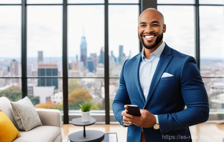 공인중개사와 부동산 시장 트렌드 변화 연구 - **Prompt:** A dynamic, professional real estate agent (30s-40s, diverse ethnicity, dressed in smart ...