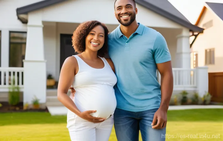 공인중개사 부동산 세법 기초 - **Prompt:** A cheerful, diverse young family (father, mother, and their toddler, who is wearing a cl...