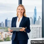 공인중개사 시험 대비 모바일 앱 추천 - **Prompt 1: Efficient CRM and Property Management**
    "A dynamic, professional female real estate ...