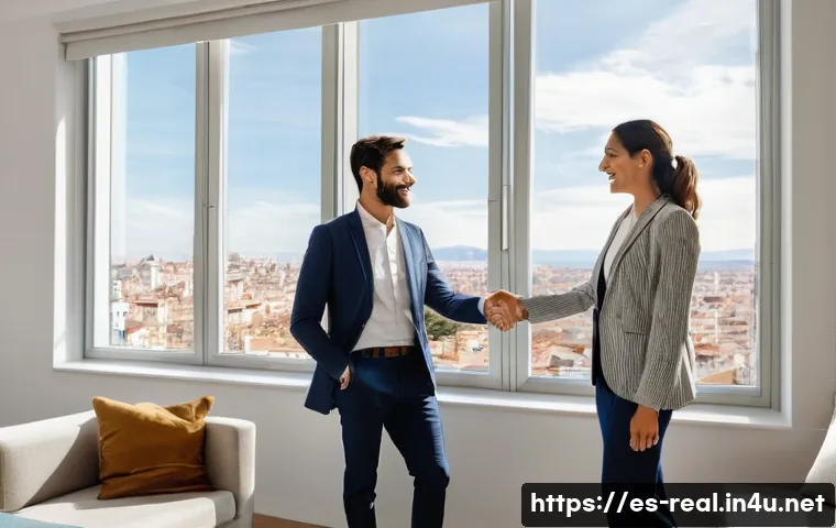 공인중개사 브랜딩 성공 사례 - **Prompt 1: Authentic Real Estate Professional Connecting with Clients in a Modern Urban Apartment.*...