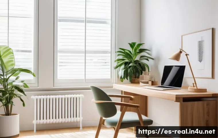 공인중개사 시험을 위한 집중력 강화 방법 - A bright and minimalist study room designed for maximum concentration, featuring a clean wooden desk...