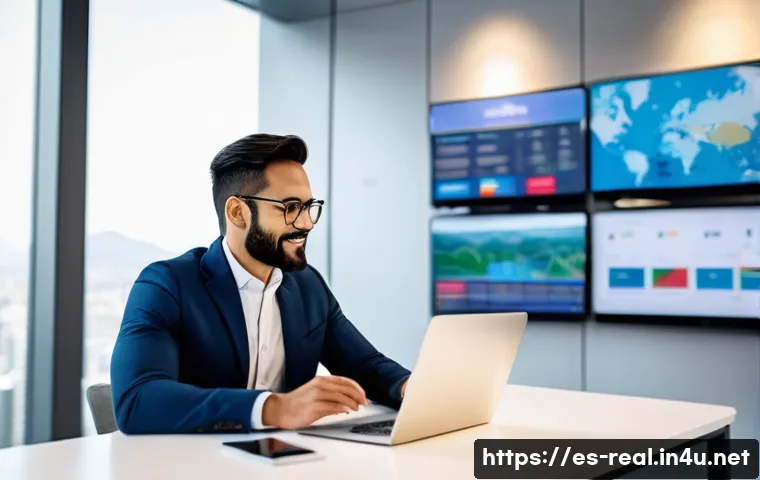 공인중개사 자격증의 취득 후 글로벌 활용법 - A professional real estate agent consulting with international clients in a modern office setting, s...